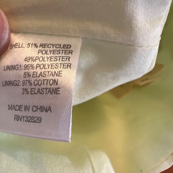 Camila Coelho XS Floral Print Sleeveless V-Neck Crop Top Light Green - Picture 6 of 6